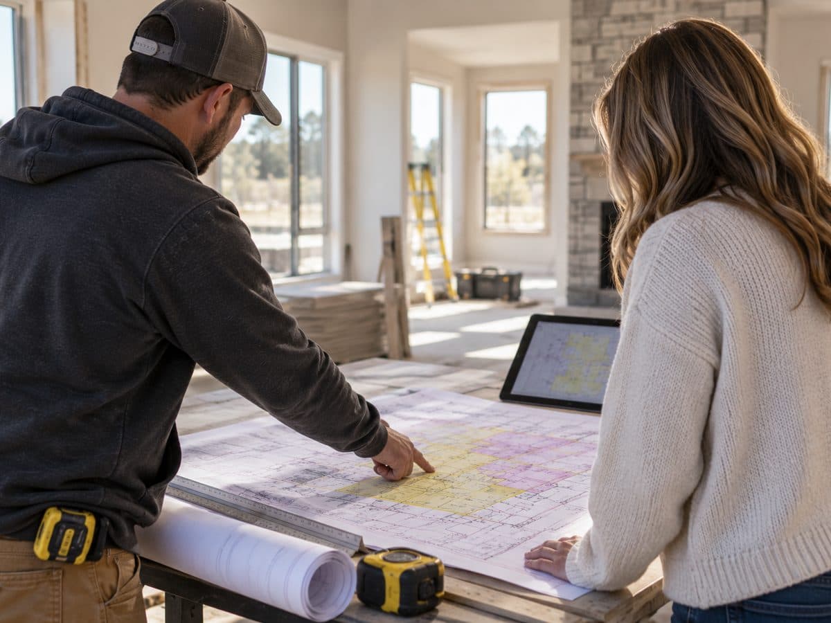 Homeowner and contractor discussing a renovation